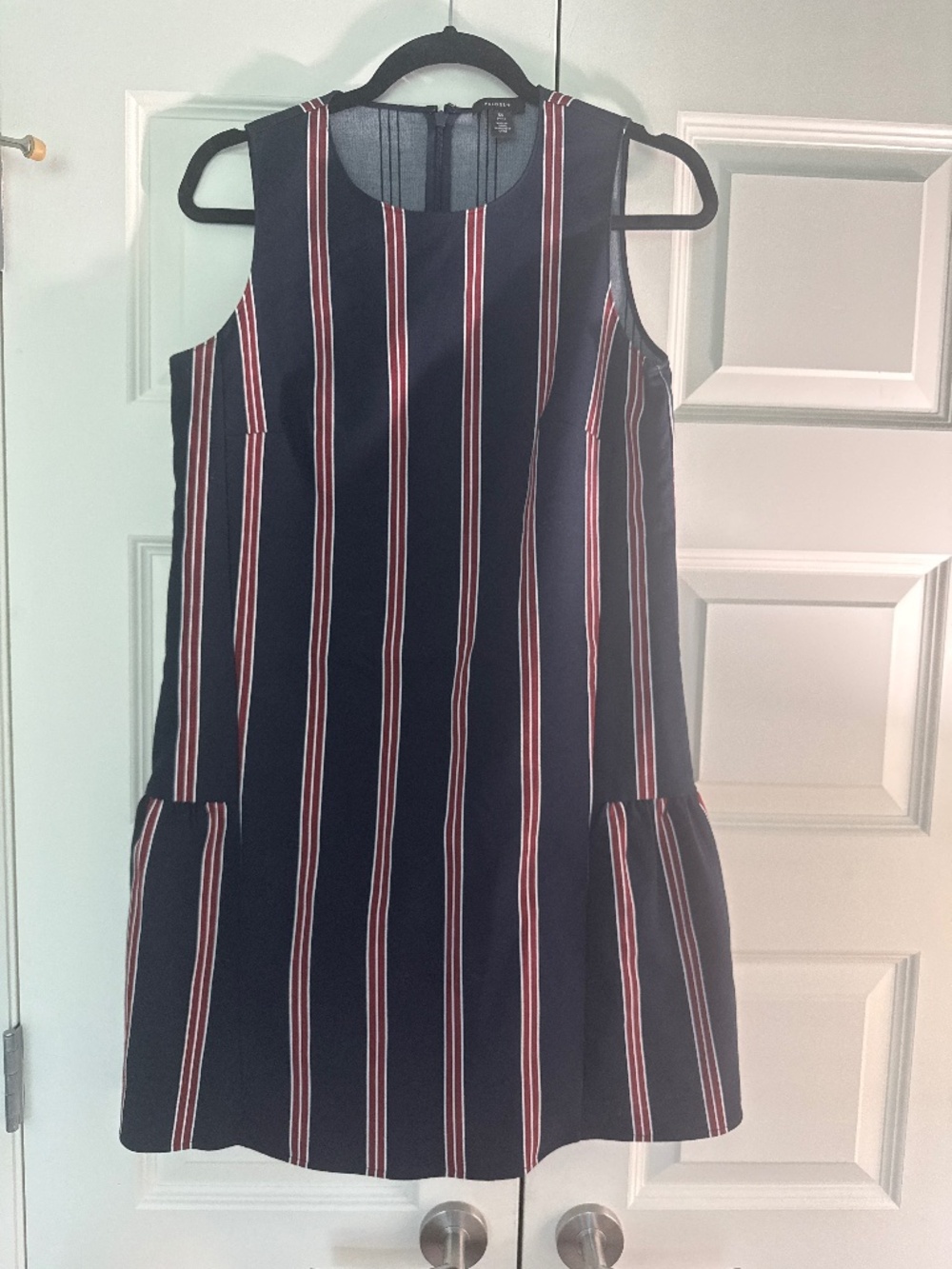 Halogen Navy Dress with Red Stripes